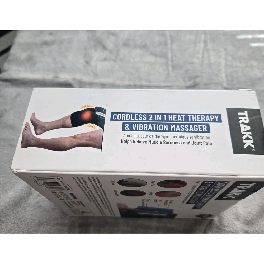 New! TRAKK Cordless 2 In 1 Heat Therapy and Vibration Massager,  Black One Size